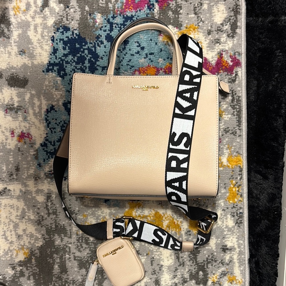 Karl Lagerfeld Cream Handbag
